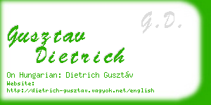 gusztav dietrich business card